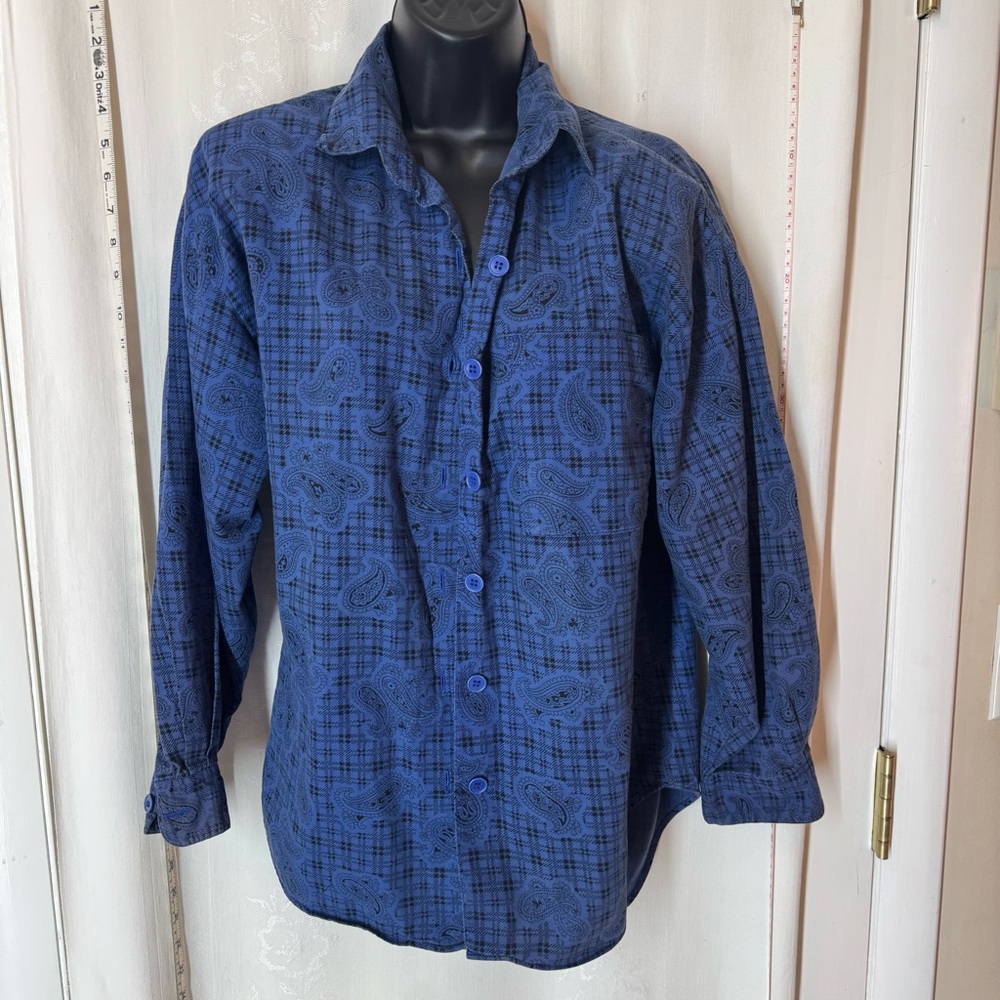 Vintage Women's California Krush Blue Paisley Shirt